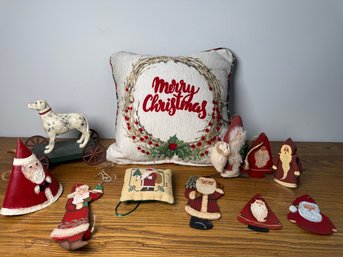 Betsy Gaylord Signed Handpainted Ornaments & Collection Of Vintage Handmade Folk Art Christmas Decor