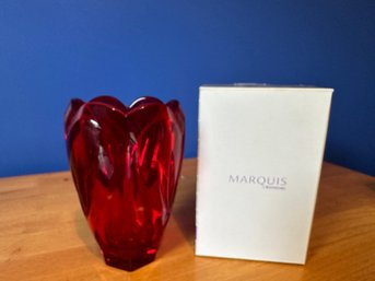 Marquis By Wateford Sweet Memories Red 6 1/2' Vase W/ Box