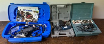 Three Dremel's And Accessories