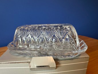 Marquis By Waterford Canterbury Covered Butter Dish W/box