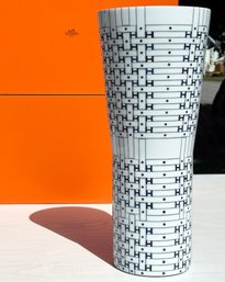 A Fabulous 'Canopee Le Son Du H' Vase In Porcelain By Hermes