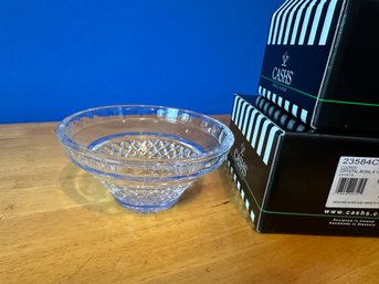 2 Crystal Cooper Cashs Bowl 6 1/2'  W /boxes