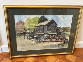 Diana Wythe Tyler 'Old Cidermill' 328/500 Colored Etching