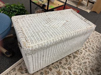 White Wicker Trunk