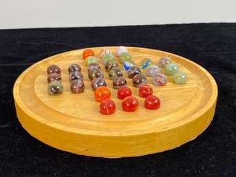 Vintage Marble Solitaire Game Set
