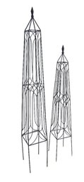 Two Garden Topiary Metal Stands - Perfect For Climbing Flowers & Plants