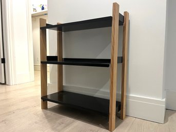 A 30 Inch Freestanding Wood & Metal Shelf