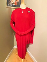 Bette Davis Red Cocktail Dress-Purchased From Christies Auction House -See Description & All Photos