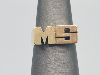 Vintage MS Initial Ring