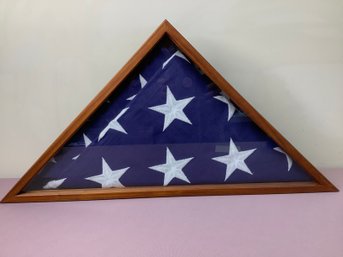 Military-style American Flag W/ Display Case