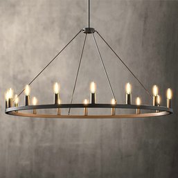 7Pandas ALVA 16- Light Bronze Wagon Wheel Chandelier