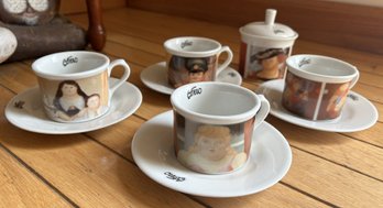 Rare Limited Edition Museo D Antioquia FERNANDO BOTERO Tea Set With Sugar Caddy