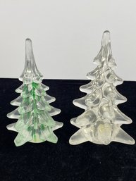 Crystal Glass Christmas Tree Set