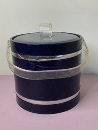 MCM Navy Blue Midcentury Ice Bucket