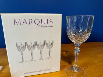 Marquis By Waterford Markham White Wine Set Of 4 W / Box