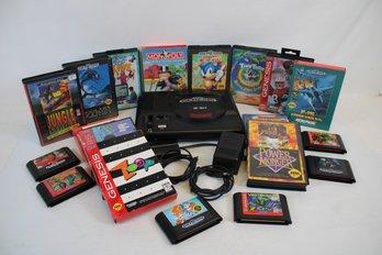 Vintage Sega Genesis 16 Bit Game Console And Tons Of Games