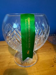 Waterford Commemoration Rose Bowl 10' Special Edition Made In Ireland No Box
