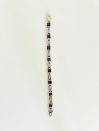 Sterling Silver Amethyst Bracelet