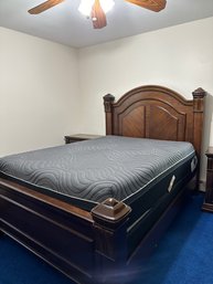 Bedroom Set In Beautiful Condition - Bed, Nightstands, High Dresser, Low Dresser, Bed Frame