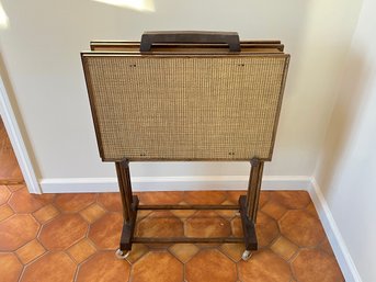 Vintage Set Of TV Trays On Stand