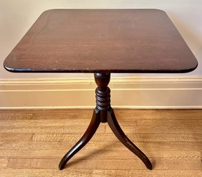 Antique Mahogany Tilt Top Tripod Occasional  Table