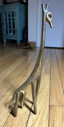 Original 1952 Mid Century Modern FREDERIC WEINBERG Bronze Cubist Giraffe Sculpture