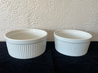 Pair Of Vintage Souffl Ramekins