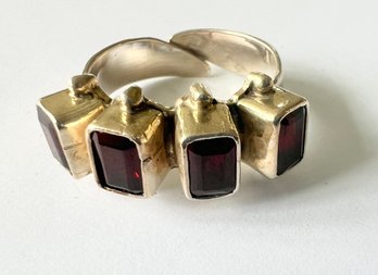 Sterling Silver Garnet Ring