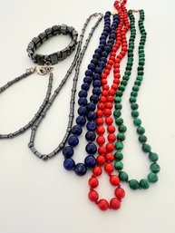 Lot Of Necklaces And 2 Bracelets.