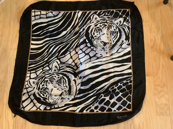 Gant Gaither Tiger & Zebra Pattern Silk Scarf #2