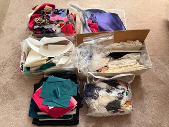 Lot Of Sewing Fabric And Supplies.