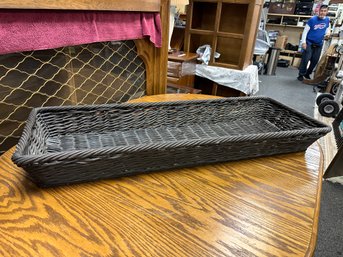 Long Large Brown Wicker Basket