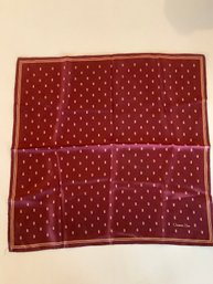Christian Dior Burgundy Silk Pocket Square / Scarf #3