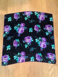 Christian Dior Purple Floral Silk Scarf #4