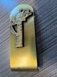 Marlboro Man Brass Money/tie Clip