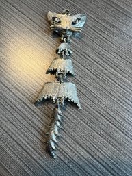 Vintage Cascading Cat Pendant