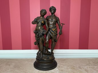 Vintage Fabrication Francois Of Paris Franois Moreau Bronzed Figural Sculpture