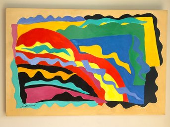 Simon Jeruchim Original Painting On Canvas - Signed - Ocean Sunrise - 2015 - 36 X 24