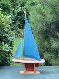 Vintage Pond Yacht Model Sail Boat