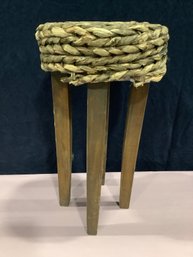 Woven Top Plant Stand