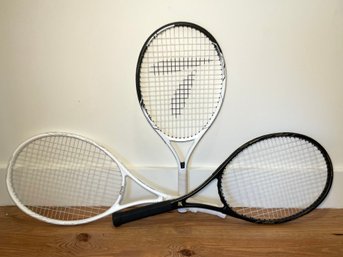A Pair Of MB Fish Tennis Racquets & A Teloon Childs Racquet