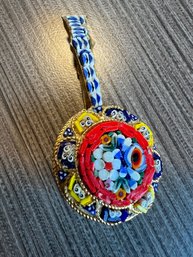 Mosaic Millefiori Banjo Brooch Pin