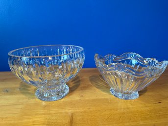 Two Marquis By Waterford Bowls 8' & 7 1/2' - Box Not Original