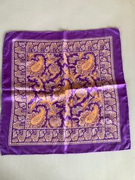 Polo Ralph Lauren Purple Paisley Silk Scarf #6