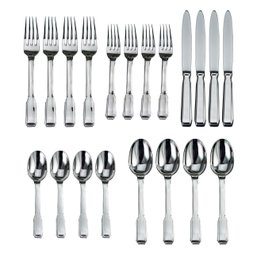 Ricci Argentieris Art Deco Mirrored 24 Piece Flatware Set Service For 4 And Serving 18/10 Stainless
