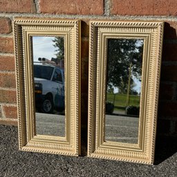 Matched Pair Of Decorative Framed Wall Mirrors