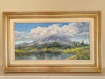 Stunning Oil On Canvas Painting High Country Sanctuary Signed Doug Oliver