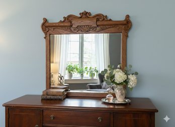 The Gilded Age Reimagined: Premiere Master Crafted  Architectural Statement Mirror With Beveled Glass