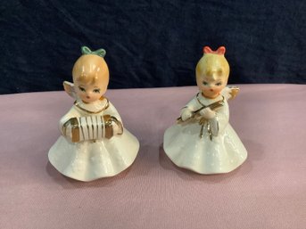 Pair Of Vintage Napco Christmas Angel Figurines