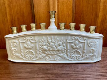 Vintage Lenox Menorah Porcelain Centerpiece